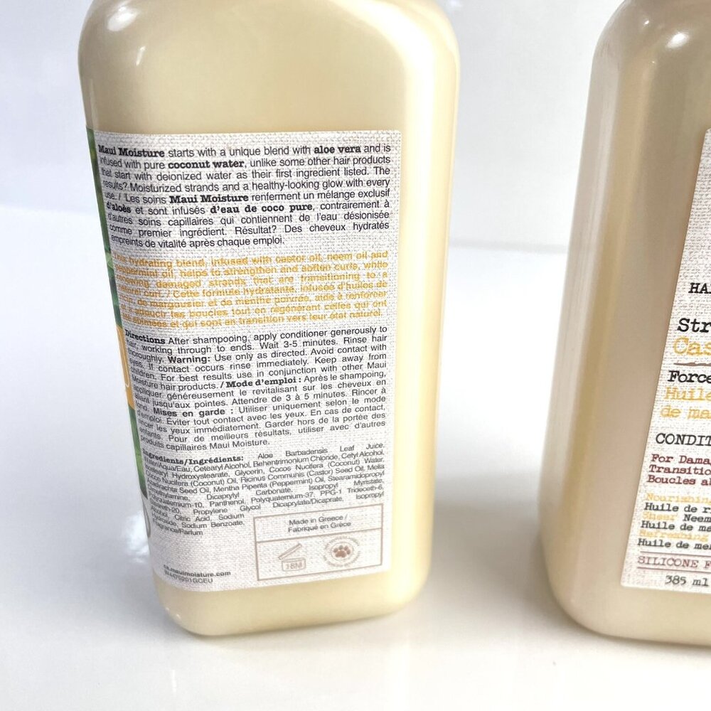 Maui Moisture Conditioner Hair Care Strength And Length Castor Oil 13 Oz Lot - Picture 4 of 4